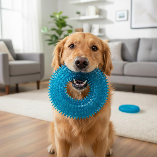 SqueakDonut Dog Chew Toy