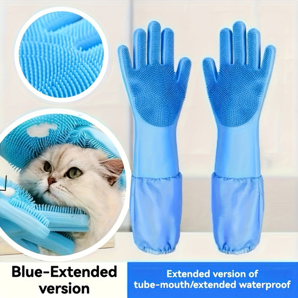 PawEase Double-Sided Bath & Groom Gloves