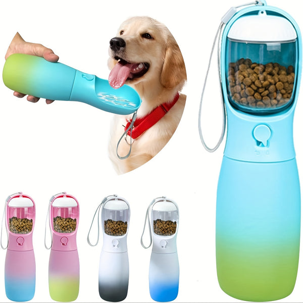 TravelMate 2-in-1 Portable Dog Feeder & Water Bottle